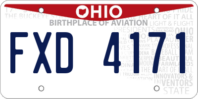 OH license plate FXD4171