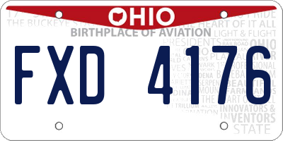 OH license plate FXD4176