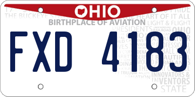 OH license plate FXD4183