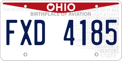 OH license plate FXD4185