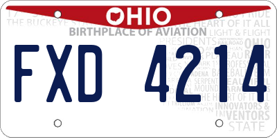 OH license plate FXD4214