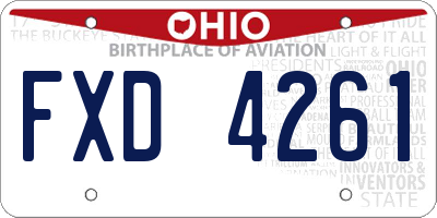OH license plate FXD4261