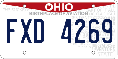 OH license plate FXD4269