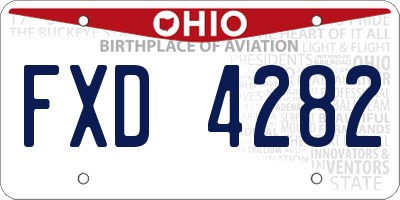 OH license plate FXD4282