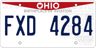 OH license plate FXD4284