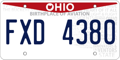 OH license plate FXD4380