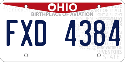 OH license plate FXD4384