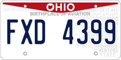 OH license plate FXD4399