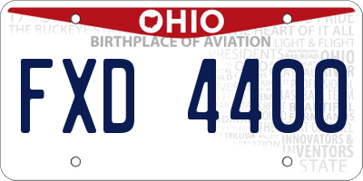 OH license plate FXD4400