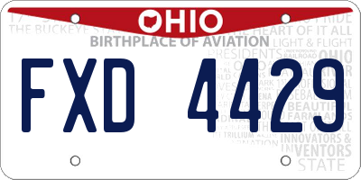 OH license plate FXD4429