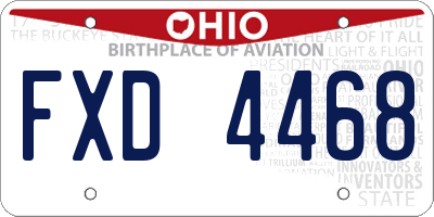 OH license plate FXD4468