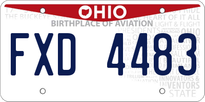 OH license plate FXD4483