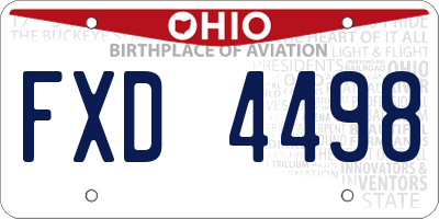 OH license plate FXD4498