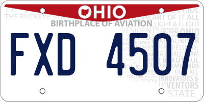 OH license plate FXD4507