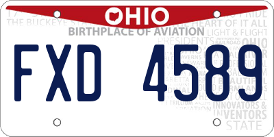 OH license plate FXD4589