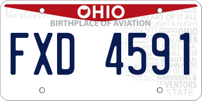 OH license plate FXD4591
