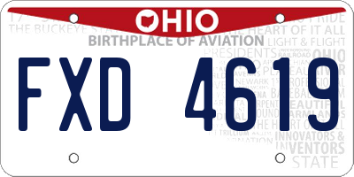 OH license plate FXD4619