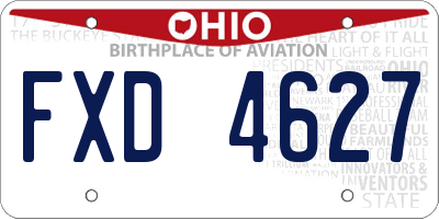 OH license plate FXD4627