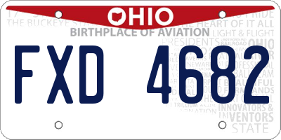 OH license plate FXD4682