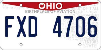 OH license plate FXD4706