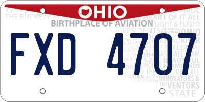 OH license plate FXD4707