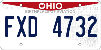 OH license plate FXD4732