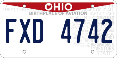 OH license plate FXD4742