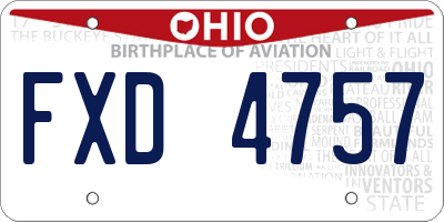 OH license plate FXD4757