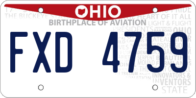 OH license plate FXD4759