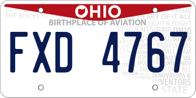 OH license plate FXD4767