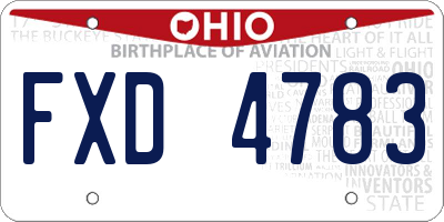 OH license plate FXD4783