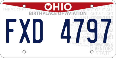 OH license plate FXD4797