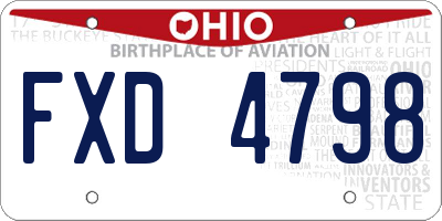 OH license plate FXD4798