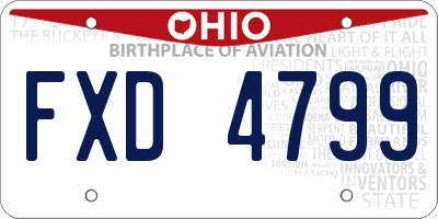 OH license plate FXD4799