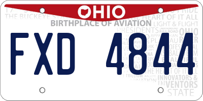 OH license plate FXD4844
