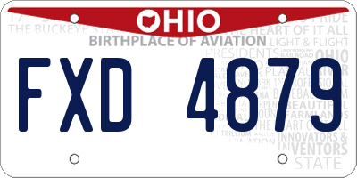 OH license plate FXD4879