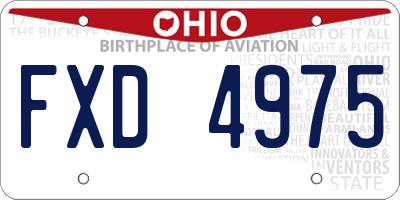 OH license plate FXD4975