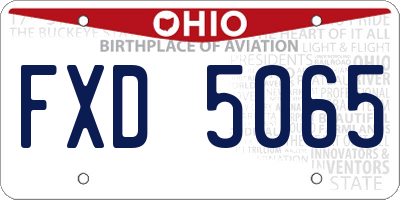 OH license plate FXD5065