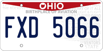 OH license plate FXD5066