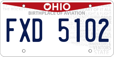 OH license plate FXD5102