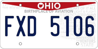 OH license plate FXD5106