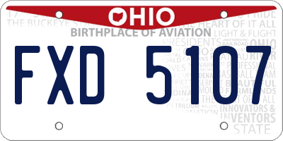 OH license plate FXD5107