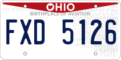 OH license plate FXD5126