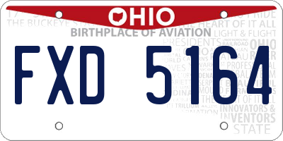 OH license plate FXD5164