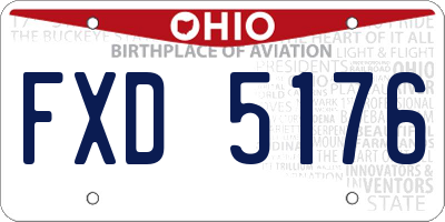 OH license plate FXD5176