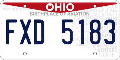 OH license plate FXD5183