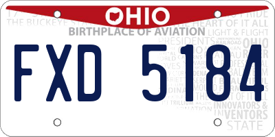 OH license plate FXD5184