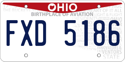 OH license plate FXD5186