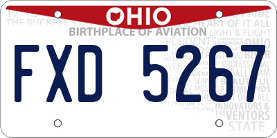 OH license plate FXD5267