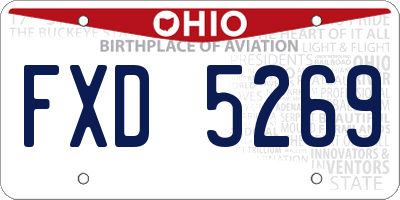 OH license plate FXD5269